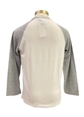 White Gray "Baseball Academy" Long Sleeve T-Shirt