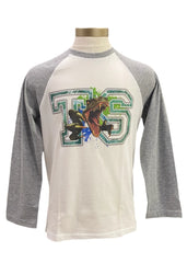 White Gray Wild Dinosaur Long Sleeve T-Shirt