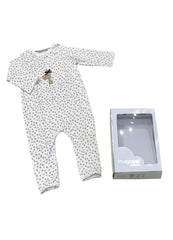 Polka Giraffe Embroidered Romper