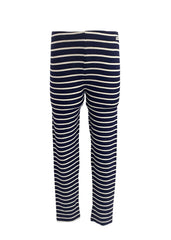 White Navy Blue White Blue Stripe Leggings