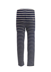 White Navy Blue White Blue Stripe Leggings