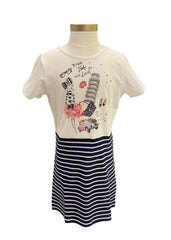 White Blue Multi From Italy with Love Dress