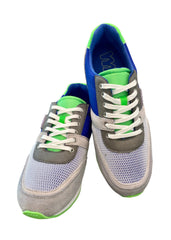 Blue Gray Green Tri-colored Sneakers Trainers