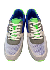 Blue Gray Green Tri-colored Sneakers Trainers