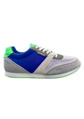 Blue Gray Green Tri-colored Sneakers Trainers