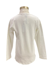 White Brown Yellow Rabbit with Yellow Ribbon Bow Long Sleeve T-Shirt