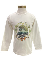 White Multi Pet on Mushroom Long Sleeve T-Shirt