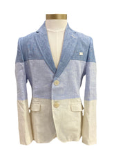 White Blue Boys three toned formal Jacket