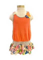 Multi Stripes and Flowers Dress