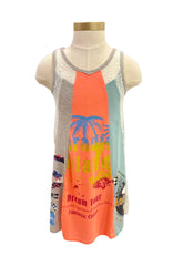 Multi Color V Neck Dress