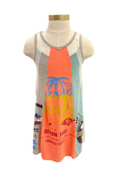 Multi Color V Neck Dress