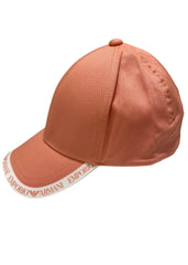 Rubberize Brim Edge with 'Emporio Armani' Print Hat