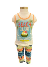 Multi Beach Club Outfit Leggings Set