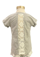 Multi Heart Flowers and Butterly Short Sleeve T-Shirt