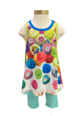 Multi Sweet Cupcakes Leggings Set