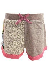 Multi Pink Grey Short with Lace Ribbon Shorts