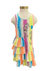 Sea Horse Sequins and Frill Detail Dress