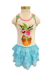 Multi Pineapple on Summer Dress
