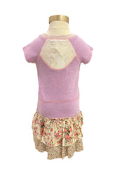 Purple Black Ivory Pink Green Blue Captured Flower Photo Dress