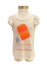 Beige Orange Popsicle Tangerine Short Sleeve T-Shirt