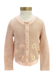 Orange Peach Cardigan With Organzas