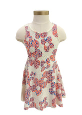 Orange Blue White Dress