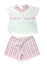 Stripe EA Print Top and Short Set