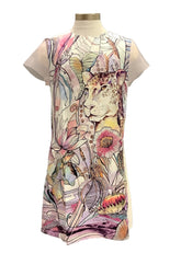 Roberto Cavalli Leopard Jungle Print Silk Dress