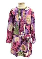 Multi Floral Pleated Dress