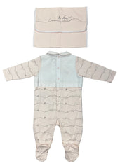 All Overprint 'Emporio Armani' Signature with Bodice Romper Suit