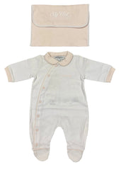 Pink White Peter Pan Collared Romper