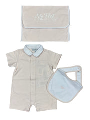 Peter Pan Collared Shortie With Bib Set