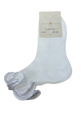 White Ruffle Trim Socks