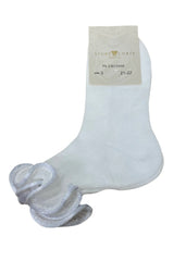 White Ruffle Trim Socks