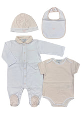 Jumpsuit-Shortie-Hat-Bib Set