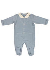 Embroidered Necktie and Vest Romper Suit