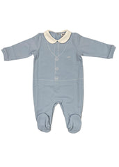 Embroidered Necktie and Vest Romper Suit