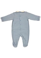 Embroidered Necktie and Vest Romper Suit