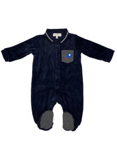 Space Design Velour Romper Suit