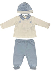 Collared Top and Elastic Waistband Bottom Gift Set