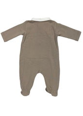 Brown Squirrel Embroidered Romper