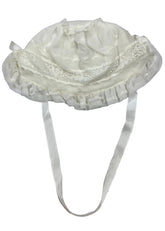 Ivory with Frills Baby Bonnet