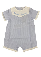 Cotton Crepe Shortie Detachable Bib Set