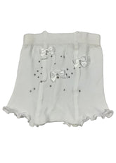 White Bow and Swarovski Design Panties