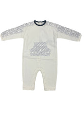 Sleeve and Shoulder 'Emporio Armani' Print Pattern Romper Suit