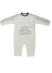 Sleeve and Shoulder 'Emporio Armani' Print Pattern Romper Suit