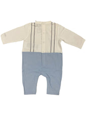 Bow Tie and Eagle Button Embroidery Romper Suit