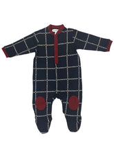 All Over Print 'Emporio Armani' Square Pattern Romper Suit