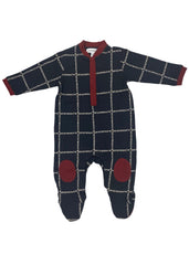 All Over Print 'Emporio Armani' Square Pattern Romper Suit