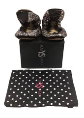 Multi Cosmic Love/Black Ballerina Shoes